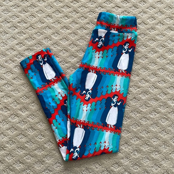 LuLaRoe Disney Snow White Leggings, size tween/00-0 - Picture 2 of 4